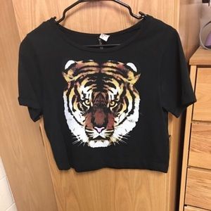 Black Tiger crop top